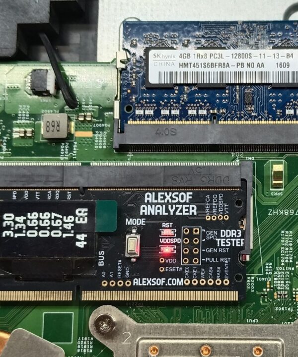 Analizador Profesional DDR3 para Laptops V2.0 - Voltajes POST y SPD