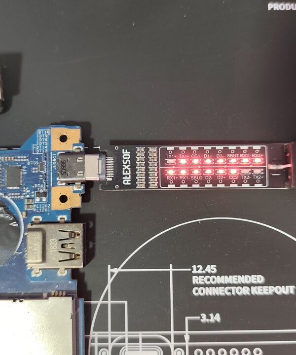 Tester de Puertos USB-C Tiempo Real - Diagnostico de Lineas y Protocolos